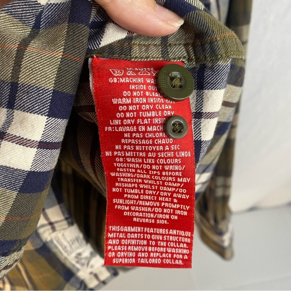 Super dry co. Inc Japan plaid blue green size small - Picture 6 of 10